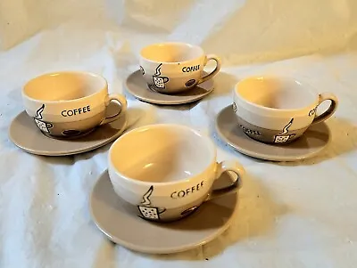 Vintage Set Of 4 Espresso Cups & Saucers Bena Casa • $20.46