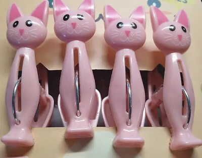 NEW Pink Cat Kitty Bag Food Kitchen Clips - Set Of 8 Bag Clip Buddies MEOW CWC • $9.99