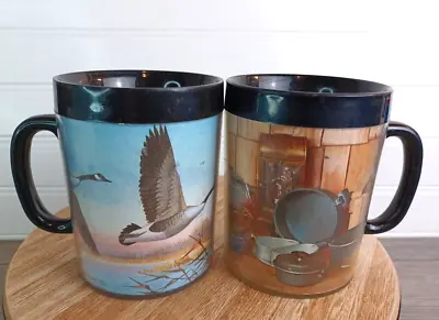 Set Of 2 Vintage West Bend Thermo-Serv Coffee Mugs Pots & Pans Canadian Geese • $5.90