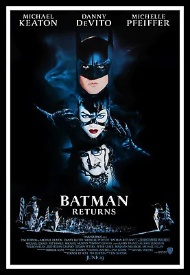 Batman Returns Movie Poster Print & Unframed Canvas Prints • $19.95