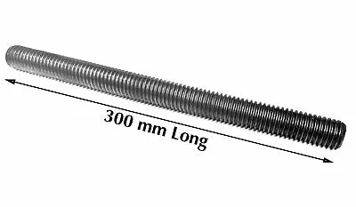 £13.99 • Buy Threaded Bar 300 Mm Black Zinc Plated All Fully Thread Studding Rod Auto Black
