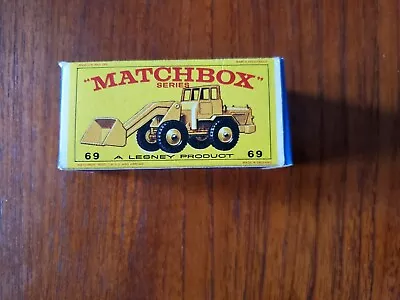 £14.37 • Buy 1966 Vintage Matchbox Lesney #69 Tractor Shovel Front End Loader Box