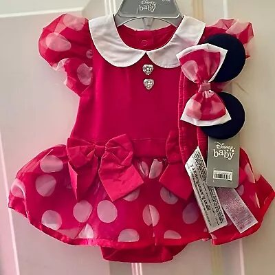 Disney Baby MINNIE MOUSE Costume Dress Red 6-9 Months Brand New FREE SHIPPING • $18.99