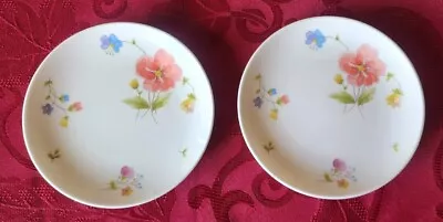 2 Mikasa  Just Flowers  Bone China Rare 5  Dessert Plates A4 182 Japan Excellent • $20