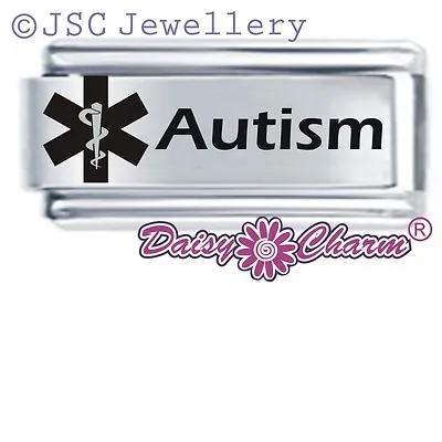 £5.71 • Buy AUTISM - Daisy Charm MEDICAL ALERT - For 9mm Italian Modular Charm Bracelet