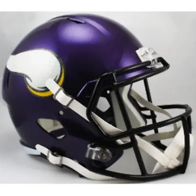 Minnesota Vikings Full Size Speed Replica Football Helmet Satin Purple - NFL • $138.99