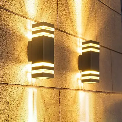 Modern LED Up Down Wall Light Sconce Dual Head Lamp Fixtures Outdoor Waterproof • $27.54