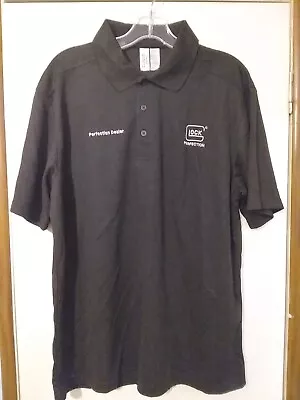 Glock Perfection Clique Men's Performance Short Sleeve Polo Shirt Black • Large • $14.99