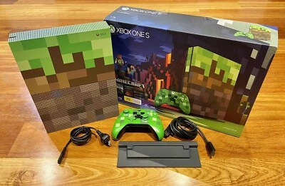 $399 • Buy Xbox One S Minecraft Console 1TB Limited Edition - Excellent Condition - Boxed