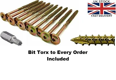 Timber Connector Screws Torx Sleeper Landscape Deck Wafer Head Wood Timber #6 • £46.44