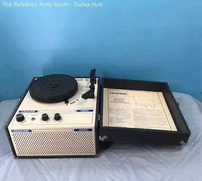 Vintage CALIFONE 1430C Portable Record Player/Turntable/Phonograph W/ Lid • $14.99