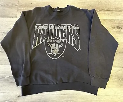 Vintage Los Angeles Raiders Sweatshirt Size Large 90s Artex Crewneck LA NFL • $50