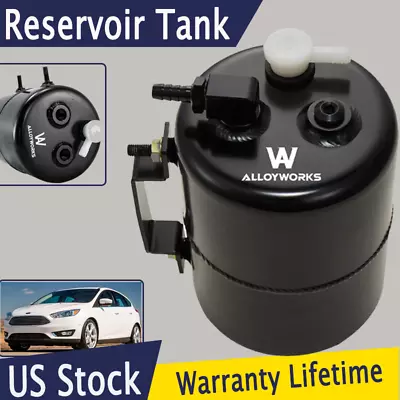 Universal Black 2l Alloy Brake Vacuum Reservoir Tank Can 3/8  Barb Holden Ford • $59