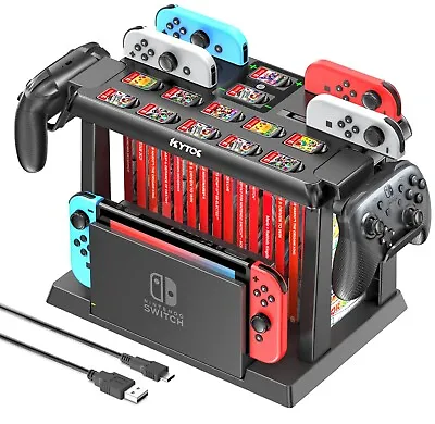 Game Storage Tower Controller Charger Station Dock Organizer For Nintendo Switch • $38.99