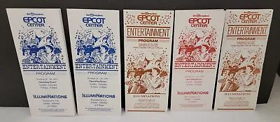 Vintage Lot Of 5 Walt Disney World Epcot Center Program Brochures 1990 & 1992 • $30.09