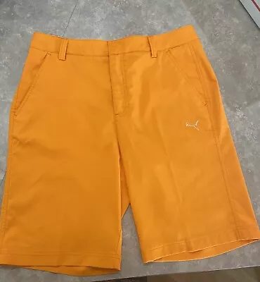 Puma Sport Lifestyle Golf Shorts Flat Front Orange Men's W 32 • $15