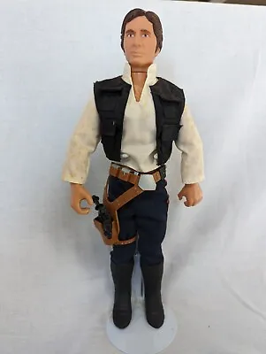 Vintage STAR WARS Han Solo 12  Action Figure 1992 Hasbro With Gun Belt And Stand • $27.93