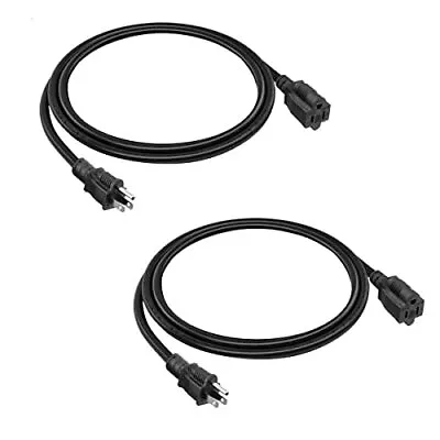 2pack 3ft Extension Cord Outdoor 16 Sjtw Awg Heavy Duty Power Cord 3 Prong Nema  • $15.58