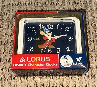 VINTAGE Walt Disney Co. Mickey Mouse Fantasia Wall Clock Lorus Quartz NIP • $40