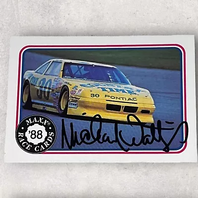 Michael Waltrip COUNTRY TIME PONTIAC VINTAGE 1988 MAXX Autographed NASCAR Card 1 • $7.49