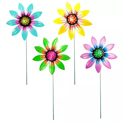 15 -3D Metal Sunflower Garden Iron Yard Stake Decor Outdoor Art Lawn Decoration • $12.93