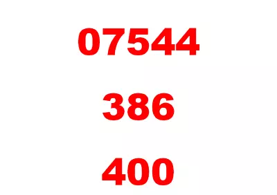 ***02 New Easy Golden Vip Mobile Number 07544 386 400 Pay-as-you-go Sim Card*** • £10