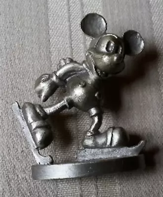 Mickey Mouse Skater Figurine Hudson Pewter  On Ice  5494 • $8.95