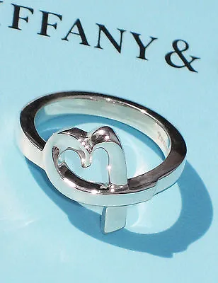 £179.99 • Buy Tiffany & Co Sterling Silver Solid Ring Paloma Picasso Loving Heart Ring £355