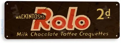TIN SIGN Rolo Chocolate Candy Kitchen Rustic Retro Chocolate Sign Decor B422 • $8.45
