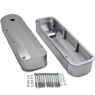 Tall Valve Covers For Ford BBF 429 460 1968 V8 Big Block Brushed Finish Aluminum • $88.60