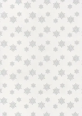A4 Silver Text Vellum Paper Snowflakes Snowflakes Snowflakes - NVP47 • £1.85