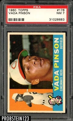 $18.50 • Buy 1960 Topps #176 Vada Pinson Cincinnati Reds PSA 7 NM