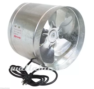 8  DUCT FAN 470CFM Booster Blower Grow Light Inline Cool Air Vent Fan • $38.65