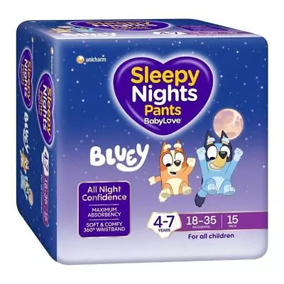 BabyLove SleepyNights Pants 4-7 Years (18-35kg) 15 Pack • $17.49