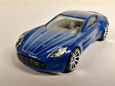 Aston Martin One-77 Hot Wheels 2017 HW Exotics #287 Blue 10SP Wheels 1:64 Loose • $8.99