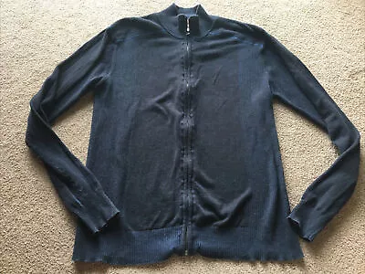 1897 American Lifestyle Mens L Navy Blue Cardigan Zip Sweater Knit Zumiez • $8.99