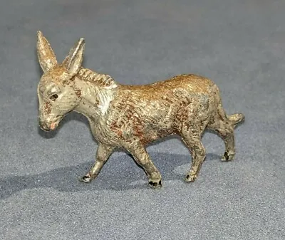 Antique Cast Metal Donkey Figurine Hand Painted Germany (PL1) • $16.19