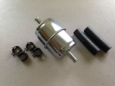 $6.99 • Buy GKI GF61M 5/16  Metal Inline Gas/Fuel Filter & Hoses/Clamps