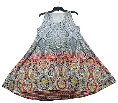 Shoreline Dress Womens Size XL Multicolor Paisley  Summer Beach Dress New • $21.73