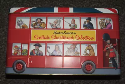 Marks & Spencer Scottish Shortbread Storage Tin – London Bus With British Icons • £6.99