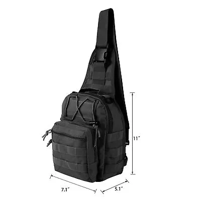 Men Backpack Tactical Sling Bag Chest Shoulder Fanny Pack Cross Body Molle Pouch • $12.29