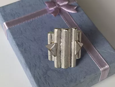 £2 • Buy RIVER ISLAND Silver Heavy Metal Ring Fashion Design Statement Costume Jewellery