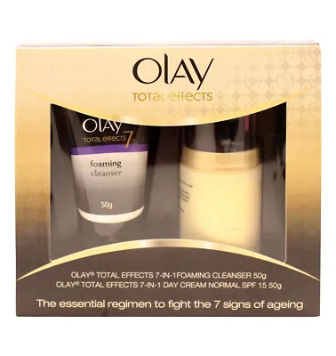 $19.99 • Buy Olay Total Effects 7in1 Facial Foaming Skin Cleanser+Normal Day Cream SPF15 Set