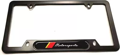 Car Stainless Steel Classic 3 Tri Color Motorsport License Plate Tag Frame Cover • $9.99