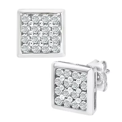 9ct White Gold Mens Diamond Single Stud Earring 0.20ct By Naava • £135.96