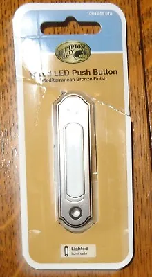 £6.66 • Buy New Unused Hampton Bay Wired Led Door Bell Push Button Lighted Bronze Finish