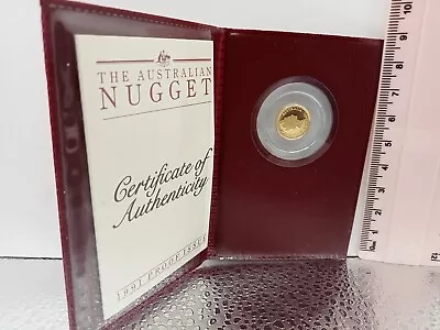 Australian Gold Nugget Proof Issue Melbourne Coin Fair 1991 Issues Issu... • $390