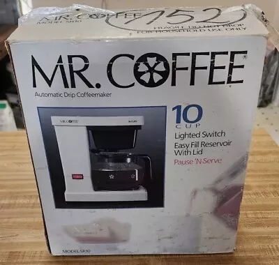 Vtg 1991 New Mr. Coffee SR-10 10-Cup Automatic Brewing System White Coffee Maker • $75