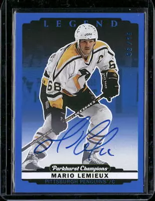 2022-23 Parkhurst Champions Mario Lemieux Ble Auto #/15 • $1000