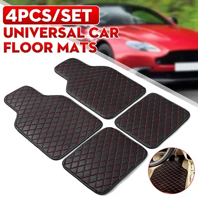 4PCS Universal Car Floor Mats Carpet Front Rear Set Anti-Slip Mat Car Plaid Mats • $24.89